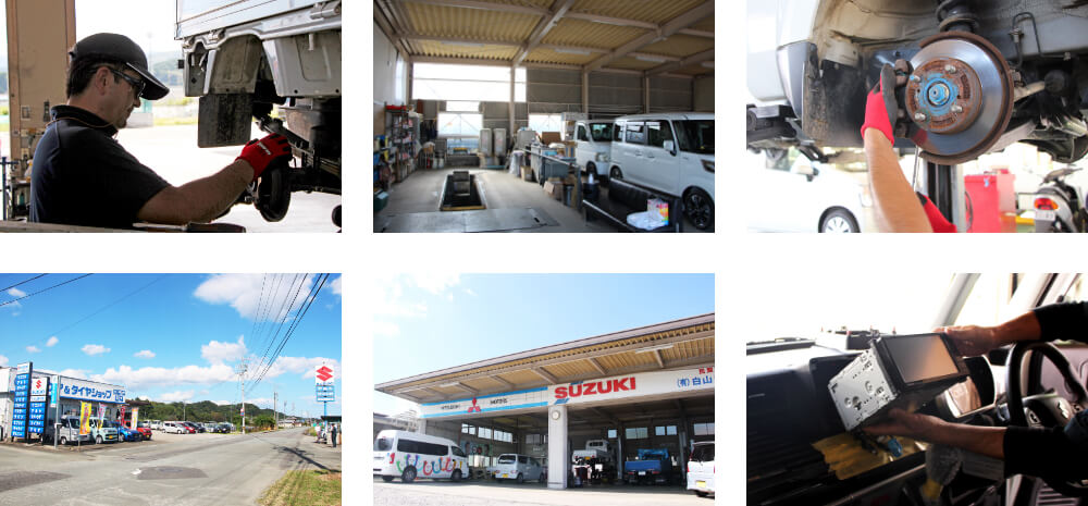 タイヤの交換、エンジンやオイルの点検交換からナビの不調までなんでもご相談ください